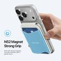 Dux Ducis Arch Magnetic MagSafe Card Holder with RFID - White / Blue