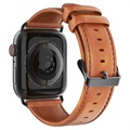 Dux Ducis Apple Watch Series 7/SE/6/5/4/3/2/1 Leather Strap - 45mm/44mm/42mm - Brown