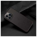 Dux Ducis Naples iPhone 13 Pro Max Leather Coated Case - Black