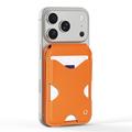 Dux Ducis Papo RFID Blocking Magnetic Card Holder and Stand - MagSafe Compatible - Orange