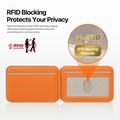 Dux Ducis Papo RFID Blocking Magnetic Card Holder and Stand - MagSafe Compatible - Orange