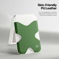 Dux Ducis Papo RFID Blocking Magnetic Card Holder and Stand - MagSafe Compatible - White / Green