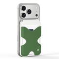 Dux Ducis Papo RFID Blocking Magnetic Card Holder and Stand - MagSafe Compatible - White / Green