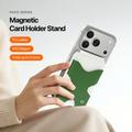 Dux Ducis Papo RFID Blocking Magnetic Card Holder and Stand - MagSafe Compatible - White / Green