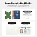 Dux Ducis Papo RFID Blocking Magnetic Card Holder and Stand - MagSafe Compatible - White / Green