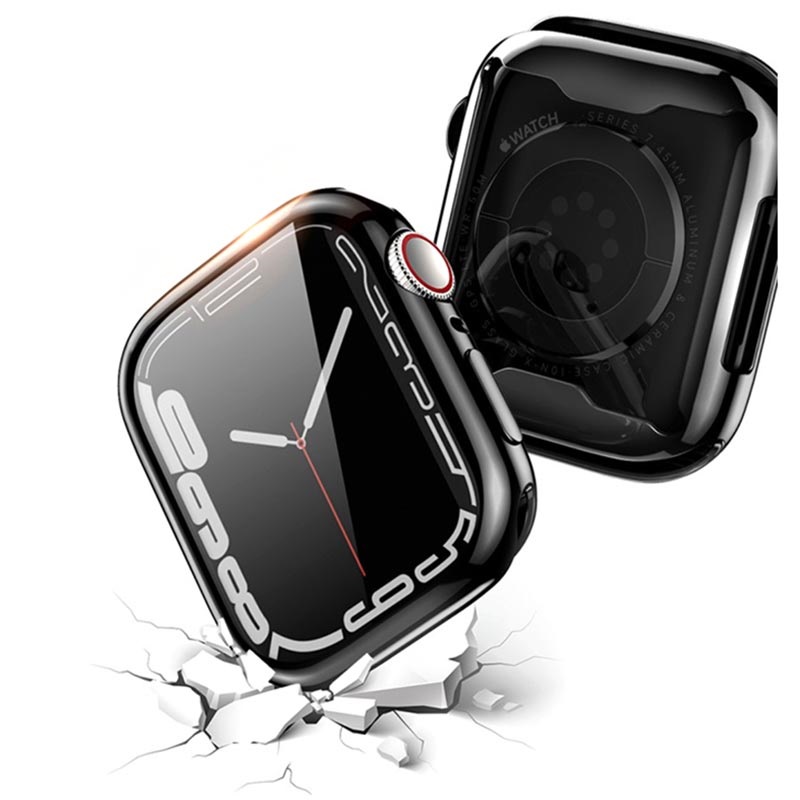 Black Apple Watch Series 8/7 45MM Case With Screen Protector