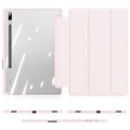 Dux Ducis Toby Samsung Galaxy Tab S7+/S7 FE Tri-Fold Smart Folio Case - Light Pink