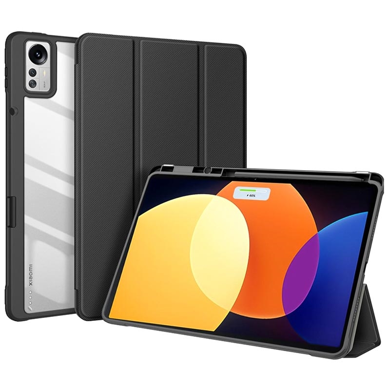 Dux Ducis Toby Xiaomi Pad 5 Pro 12.4 Tri-Fold Smart Folio Case - Black