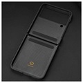 Dux Ducis Venice Samsung Galaxy Z Flip4 5G Leather Coated Case - Black