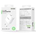 Duzzona T12 30W PD Fast Wall Charger - USB-C/USB-A, EU Plug - White