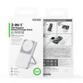 Duzzona W19 15W 3-in-1 Magnetic Wireless Charging Station - MagSafe Compatible - White