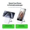 Duzzona W19 15W 3-in-1 Magnetic Wireless Charging Station - MagSafe Compatible - White