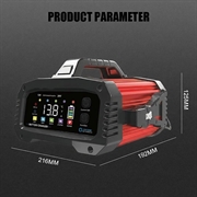 E-FAST TK-2500 Automatic Battery Charger - 25A - Lion, LiFePO4, AGM GEL, Lead-Acid - Black / Red