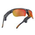 E08 AI Sports Smart Glasses with Voice Control - Black / Orange