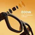 E09C AI Smart Glasses with 8MP Camera, Object Recognition - Black
