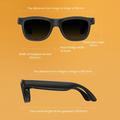 E09C AI Smart Glasses with 8MP Camera, Object Recognition - Black