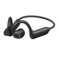 E12 AI Smart Bone Conduction Wireless Headphones with Camera - Black