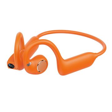 E12 AI Smart Bone Conduction Wireless Headphones with Camera - Orange