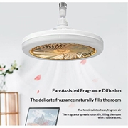 E27 Ceiling Fan Light with Remote Control - Orange