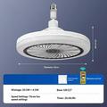 E27 Ceiling Fan Light with Remote Control - Grey