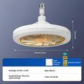 E27 Ceiling Fan Light with Remote Control - Orange