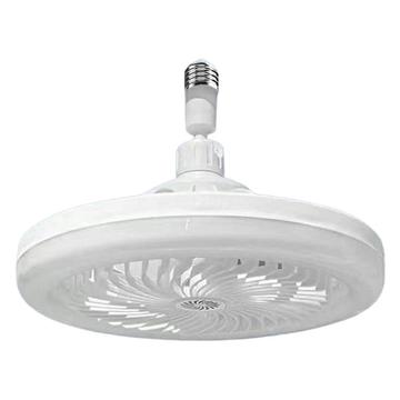 E27 Ceiling Fan Light with Remote Control - White
