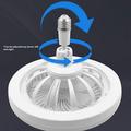 E27 Ceiling Fan Light with Remote Control - White