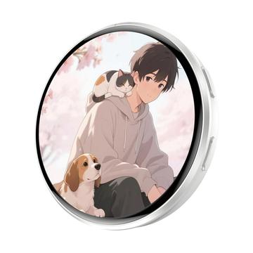 E87 Cosplay Touchscreen Smart Cyber Badge - White