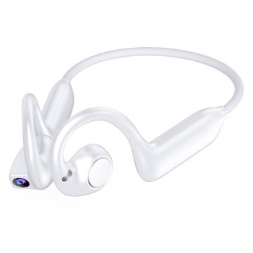 E900 Open-Ear Air Conduction Wireless Headphones with Camera - White