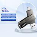 EAGET CF33 2-in-1 USB 3.2 Type-A/USB-C Flash Drive – 128GB - Black