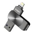 EAGET I66 Lightning/USB 3.2 Flash Drive for iPhone, iPad, Mac – 64GB - Black
