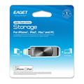 EAGET I66 Lightning/USB 3.2 Flash Drive for iPhone, iPad, Mac – 64GB - Black