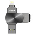 EAGET I66 Lightning/USB 3.2 Flash Drive for iPhone, iPad, Mac – 64GB - Black
