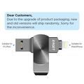 EAGET I66 Lightning/USB 3.2 Flash Drive for iPhone, iPad, Mac – 64GB - Black