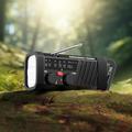 EM06 Solar Emergency Radio with 2000mAh Power Bank, Flashlight & SOS Alarm