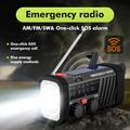 EM06 Solar Emergency Radio with 2000mAh Power Bank, Flashlight & SOS Alarm