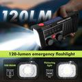EM06 Solar Emergency Radio with 2000mAh Power Bank, Flashlight & SOS Alarm