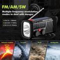 EM06 Solar Emergency Radio with 2000mAh Power Bank, Flashlight & SOS Alarm