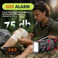 EM06 Solar Emergency Radio with 2000mAh Power Bank, Flashlight & SOS Alarm