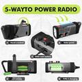 EM06 Solar Emergency Radio with 2000mAh Power Bank, Flashlight & SOS Alarm