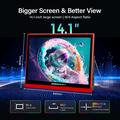 EMODERN Z1TV 14.1" Android 15 Touchscreen Monitor / Smart TV with Voice Remote
