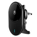 EP08 Magnetic Car Vehicle Air Outlet Fast Charging Mobile Phone Wireless Charger - Black