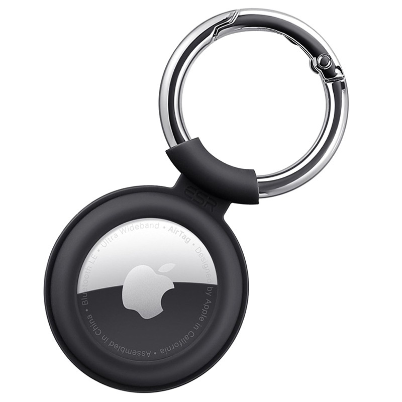 ESR Cloud Apple AirTag Silicone Case with Keychain Black