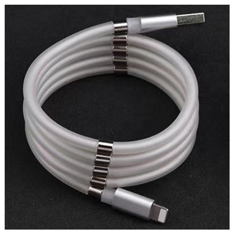 ladekabel magnetisk magneettinen latauskaapeli ricarica cavo mytrendyphone hvit