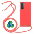 Saii Eco Line Samsung Galaxy S21+ 5G Case with Strap - Red