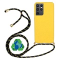 Saii Eco Line Samsung Galaxy S21 Ultra 5G Case with Strap - Yellow