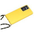 Saii Eco Line Samsung Galaxy S21 Ultra 5G Case with Strap - Yellow