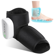 Electric Heated Foot/Ankle Massager with Airbag Compression - Black