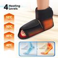 Electric Heated Foot/Ankle Massager with Airbag Compression - Black
