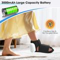 Electric Heated Foot/Ankle Massager with Airbag Compression - Black